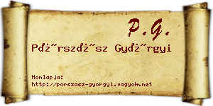 Pórszász Györgyi névjegykártya